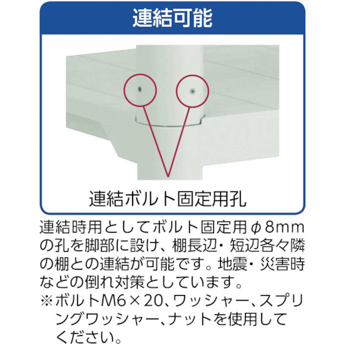 プラ棚 高さ658-2段タイプ コーナーキャップ4個付 黒【TPT-2342C-BK】
