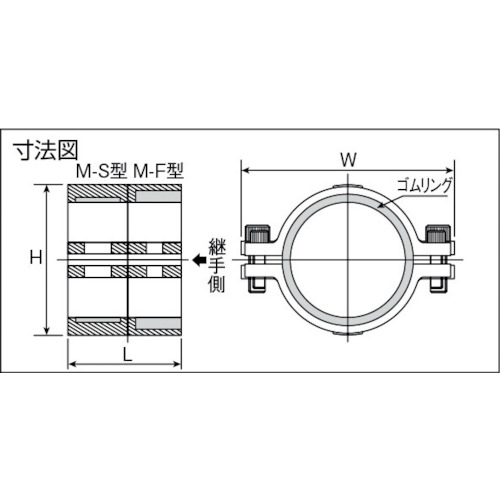 圧着ソケット鋼管マルチ継手型50A【M50A】