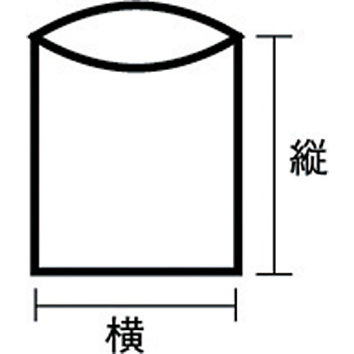 厚手ポリ袋 縦340X横230Xt0.1 透明 (100枚入)【B-2334】
