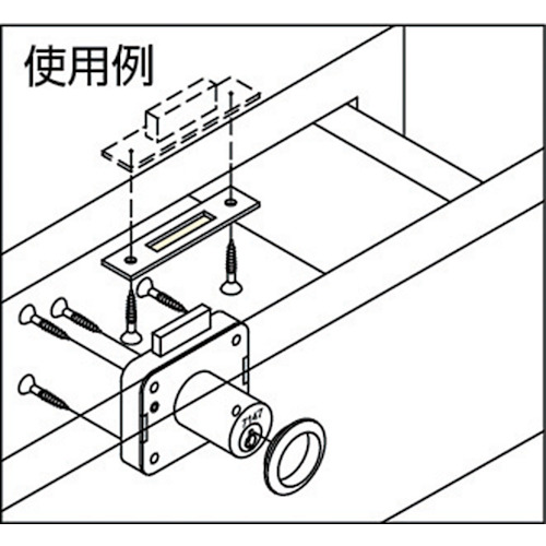 面付シリンダー錠同番2100-30-D(150-060-762)【2100-30-D】