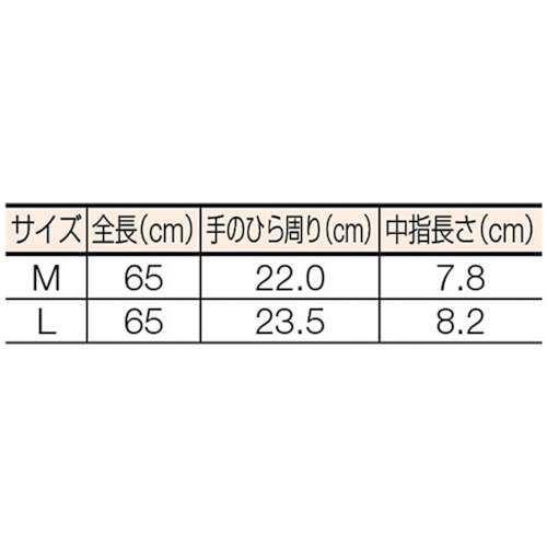 No695腕カバー付耐油ビニローブ Lサイズ【NO695L】