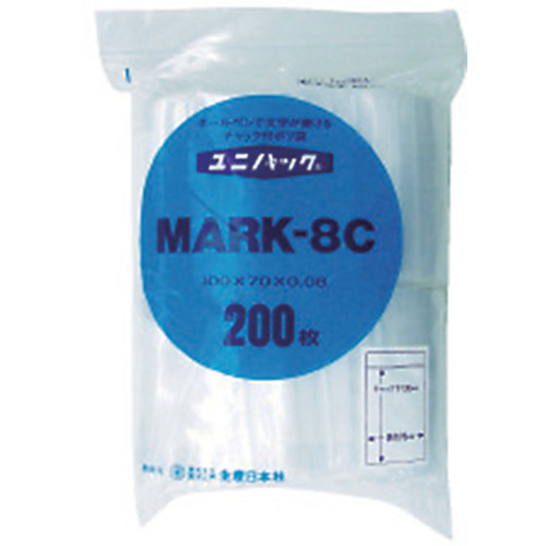 「ユニパック」 MARK-8G 200×140×0.08 100枚入【MARK-8G】