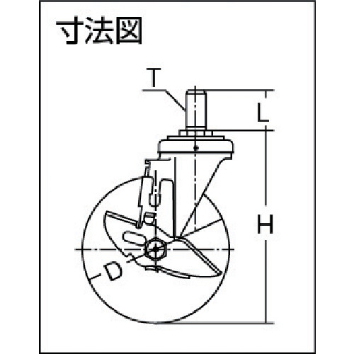 Sシリーズねじ込み自在SP付ナイロン車75mm【413SA-N75-BAR01】