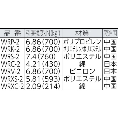 ロープ ポリエステル作業用ロープ 9mm×20m【WRS-2】