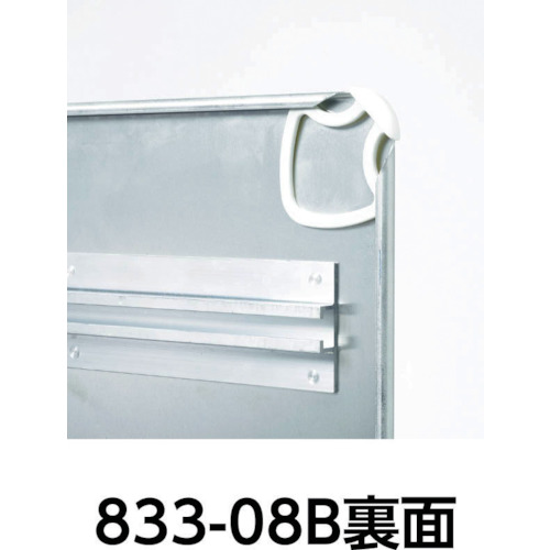 標識取付バンド平リブ用2ケ組 アルミ 38.1Ф用【395-53】