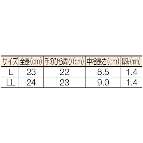 オイル加工手袋当て付 LLサイズ【TYK-107BH-LL】