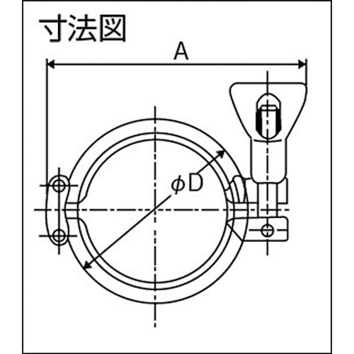 サニタリー中高圧クランプ Z2Hー1S ステンレス SUS304【Z2H-1S】