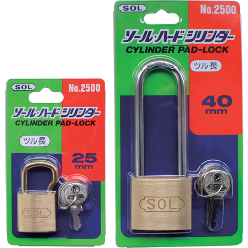 シリンダー錠ツル長25mm(パック)【2500BP-25L】