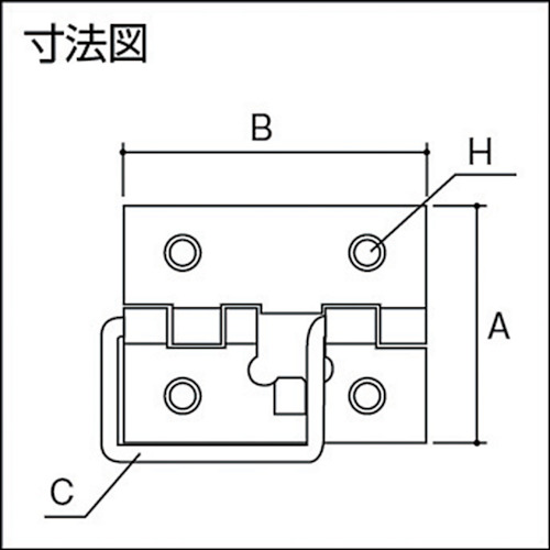 ストロング丁番掛金 ステンレス N型50mm【CK-N-SU-50】