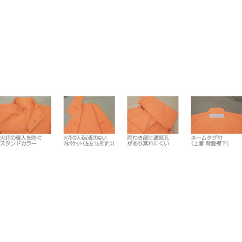 ハイブリッド(耐熱・耐切創)作業服 上着【YS-PW1XL】