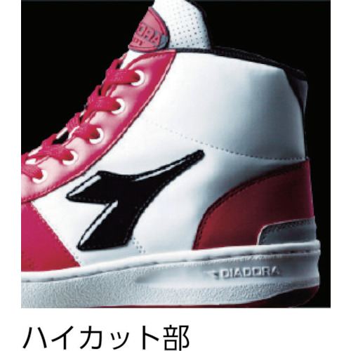 DIADORA 安全作業靴 エミュー 赤/クロ 29.0cm【EM321-290】