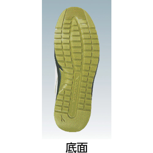 DIADORA 安全作業靴 ピーコック 白/黒 25.0cm【PC12-250】