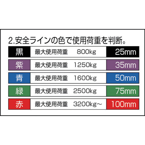 ベルトスリング Pタイプ 3E 25×2.5【PE0250250】