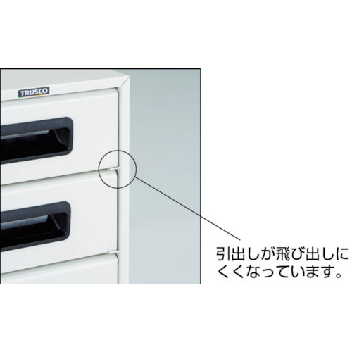 αレターケース スチール深型3段 引出飛出し防止型【A4-W3N】