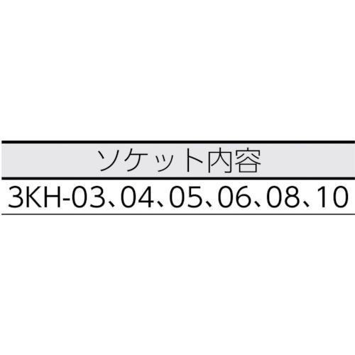 ヘキサゴンソケットセット(強力タイプホルダー付) 6pcs【HKH306】