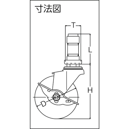 ENシリーズ自在SP付ウレタン車100mm【4152EN-UR100-BAR01】