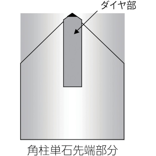 角柱単石ダイヤモンドドレッサー 11Φ 0.6角【TKDD-11-06】