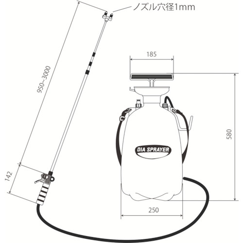 ダイヤスプレープレッシャー式噴霧器12L【7800】