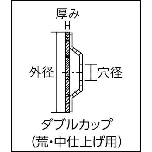 ダイヤモンドカップホイール Φ100X20 ダブルタイプ【TDCW-4D】