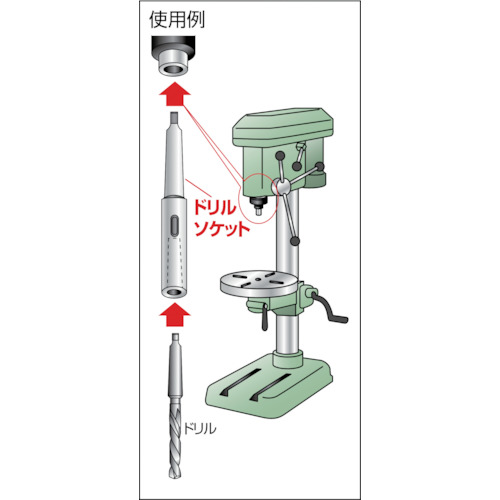 ドリルソケット焼入研磨品 ロング MT3XMT3 首下500mm【TDCL-33-500】