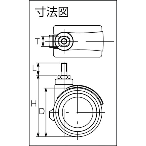 ねじ込み双輪キャスター 100径 自在【X4-BM12XP1.75】