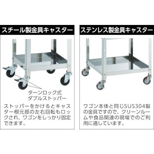 クリーンラビット 75φ導電車SUS金具ハンドル付 引出付【CRB-953HVSD】