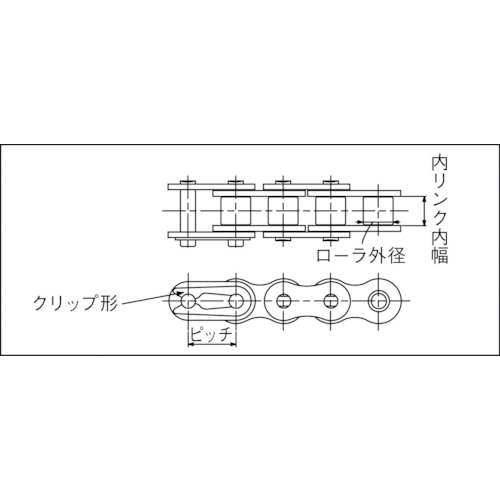 SBR-PRIMEローラチエン リベットタイプ【40-1R】