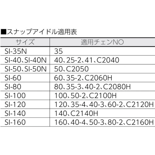 スナップアイドル(チエン用テンショナー)【SI-100】