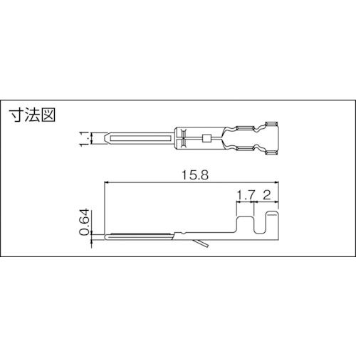 SMコネクタ用ピンコンタクト (100個入)【BYM-001T-P0.6】