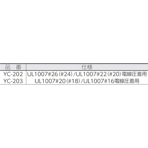 ELコンタクト用手動工具 YC-202 日本圧着端子製造製｜電子部品・半導体 