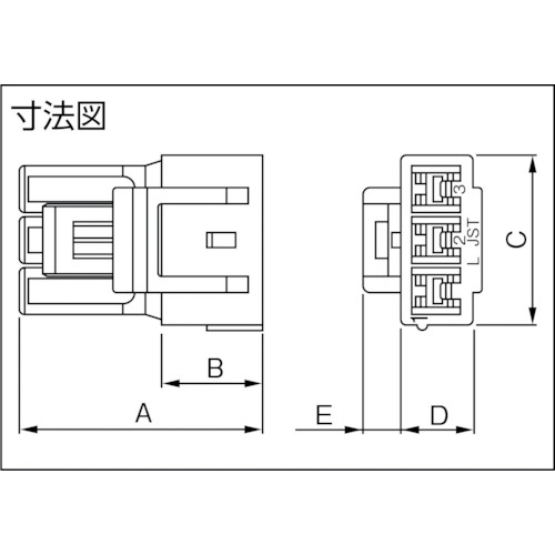 YLコネクタ用ハウジング プラグ 100個入り【YLP-02V】