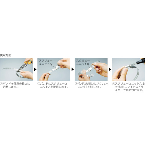 自在ステンレスホースバンド用 スクリューユニット (25個入)【4003】