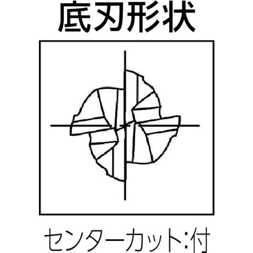 超硬不等ピッチ不等リードエンドミル(4枚刃)【OER4R-0050】
