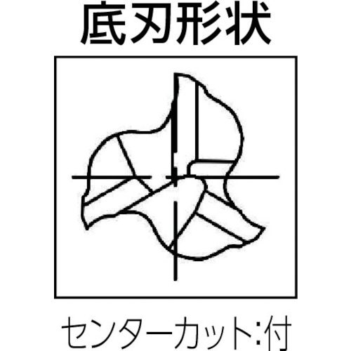 超硬3枚刃スクエアエンドミル(ショート)【OES3S-0050】