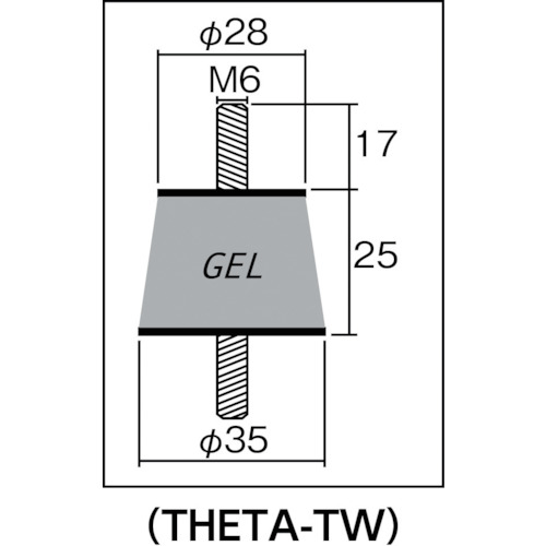 防振材インシュレ-タ- THETA-TW 12.5〜25.0kg【THETA-TW】