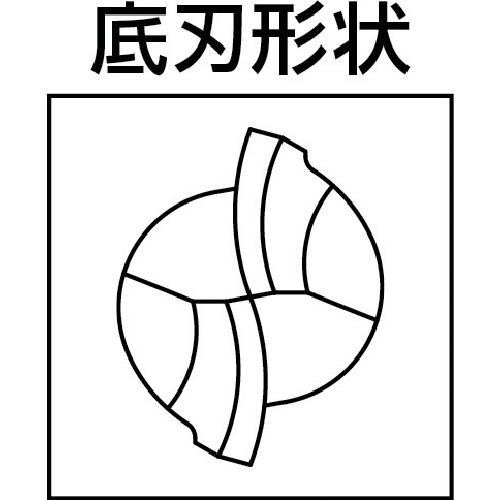 高硬度用2枚刃ホボールエンドミルMSBH230 R0.1【MSBH230 R0.1-D4】