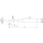 小型高硬度加工用ドリル MSDH Φ0.1X1【MSDH 0.1X1】