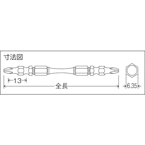 スーパースリムトーションビット #1X110mm (2本入)【STM-1100】