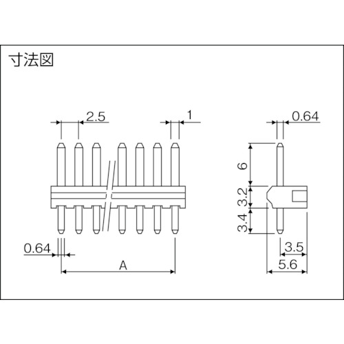 NHコネクタ用ベースピン トップ型 (100個入)【B2P-SHF-1AA】