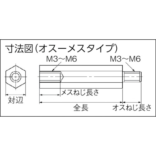 ジュラコン(R)スペーサー 30mm M3 オス-メス【SJB-330】