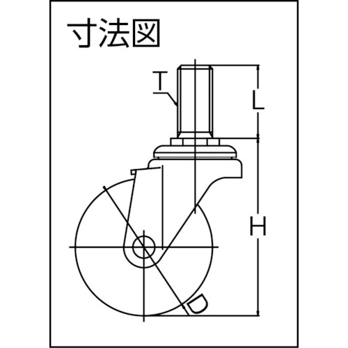 ねじ込み式キャスター ステンレス製自在車 100径 ナイロン車輪【SUS-ET-100N-W3/4-40】