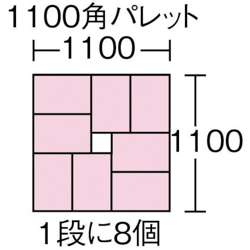 THC型コンテナ 有効内寸375X245X134 OD【THC-13B-OD】