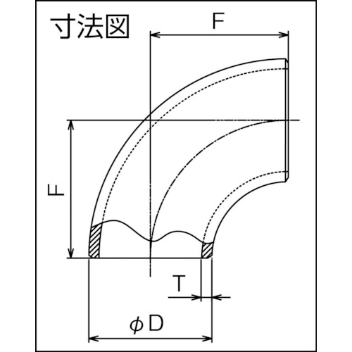 90°エルボ(ロング)S10S 09100009【B-90EL-10S-100A】