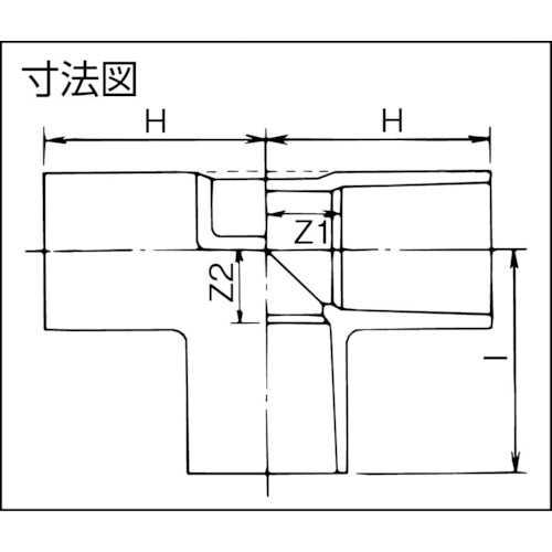 TS継手 異径チーズ TS-T 20X16【TST20X16】