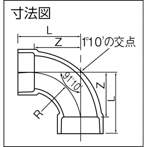 VU継手 大曲エルボ VU-LL100【VULL100】