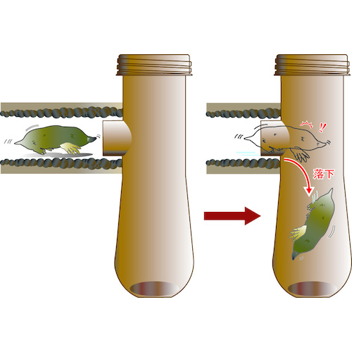 モグラ被害 モグ落下ー 116×100×305【MOGU】