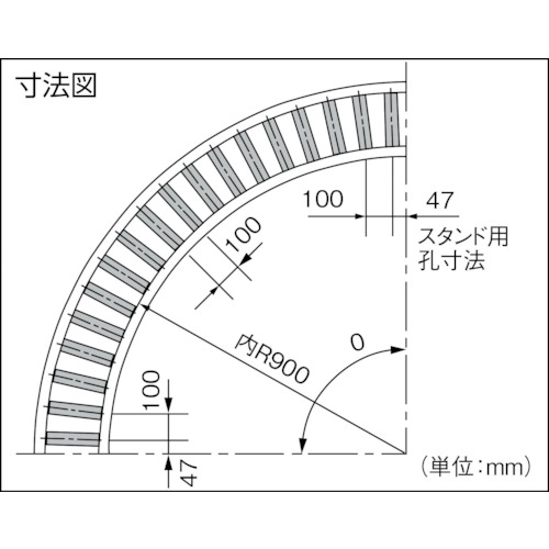 アルミローラコンベヤ ALR3808型 300W×50P【ALR3808-300530】