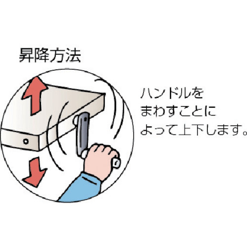 ローハイシステム リフター スクリュー式 400X750 移動式【LH-51S-1】