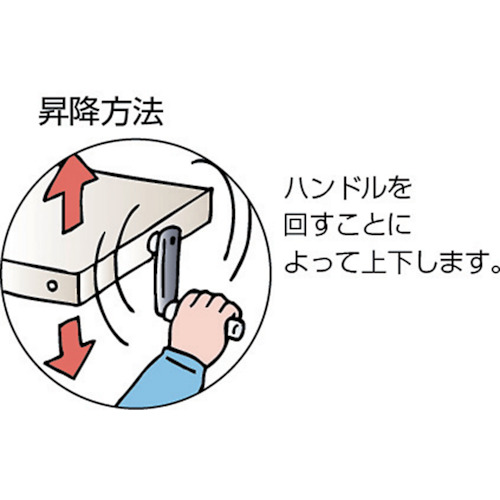 ローハイシステム リフター スクリュー式 500X750 ワゴン仕様【LH-780M】