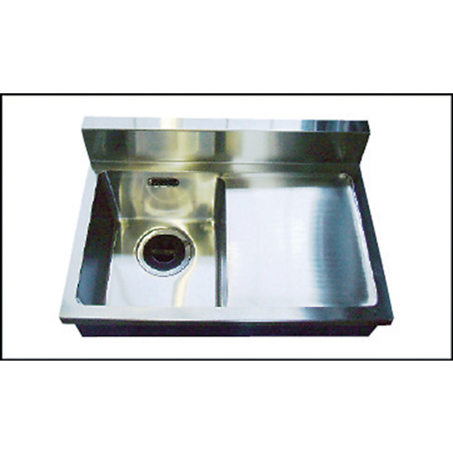 一槽水切付シンク900×450×800左側水切り(ホース付)【BSMI-094L】